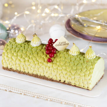 Christmas Log Cake: Pistachio