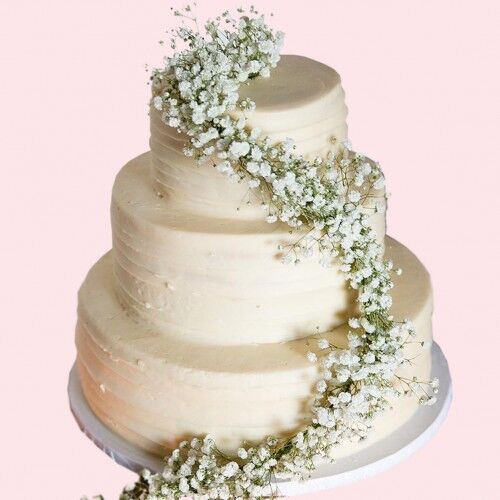 Wedding Cake with Gypsophila  Decorated Cake by Eva  CakesDecor