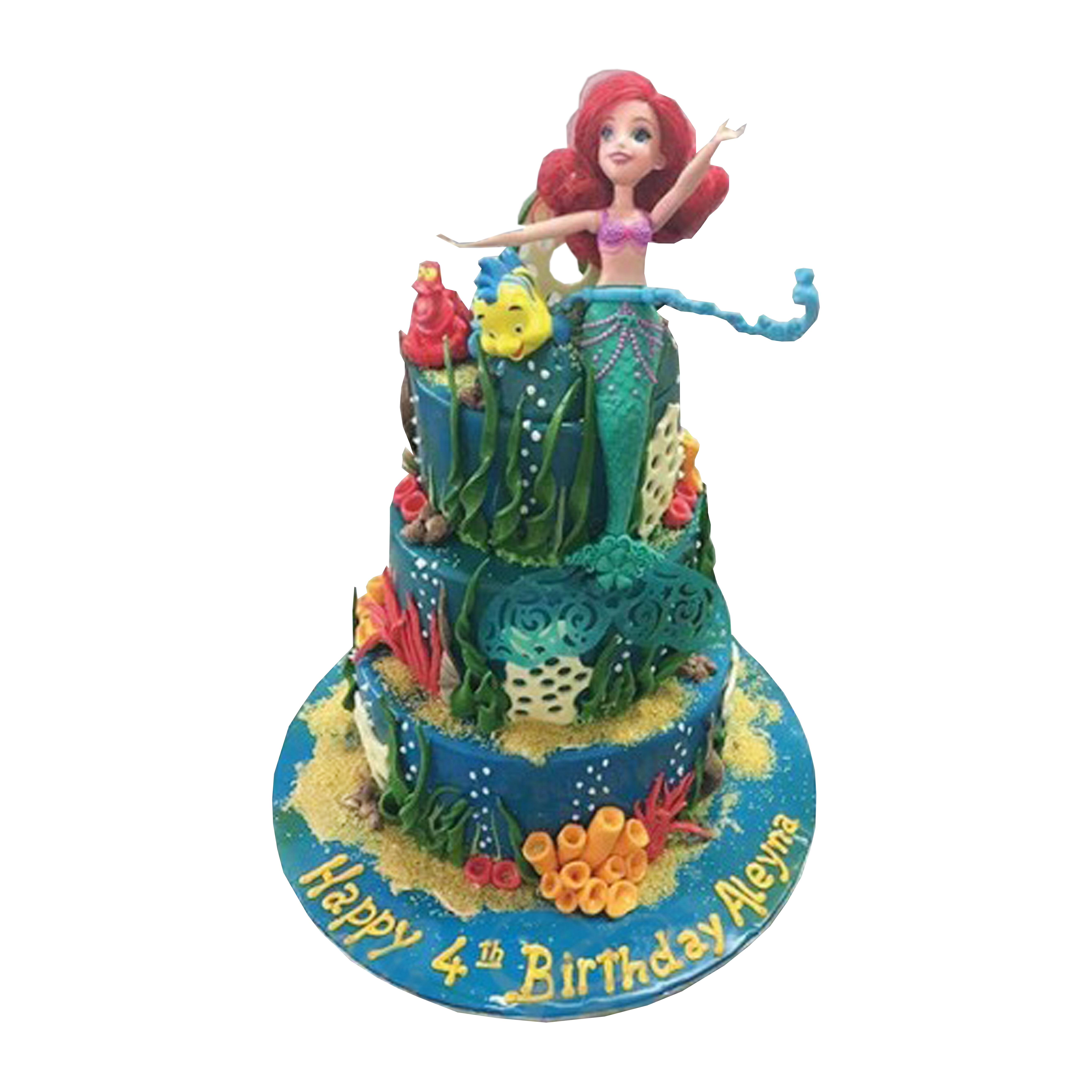 Mermaid Cake without Fondant (Easy Tutorial) - Spices N Flavors