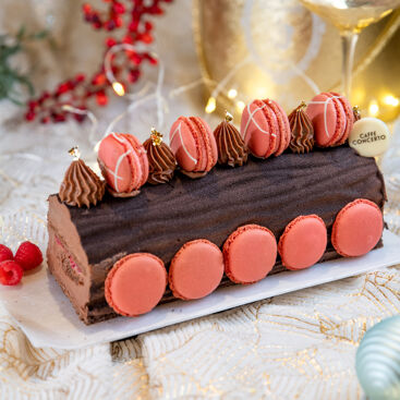 Christmas Log Cake: Macaron