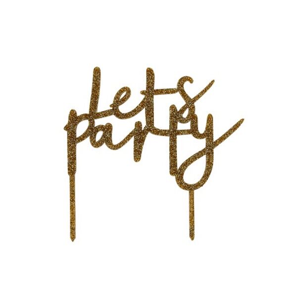 'Let's Party' Cake Topper